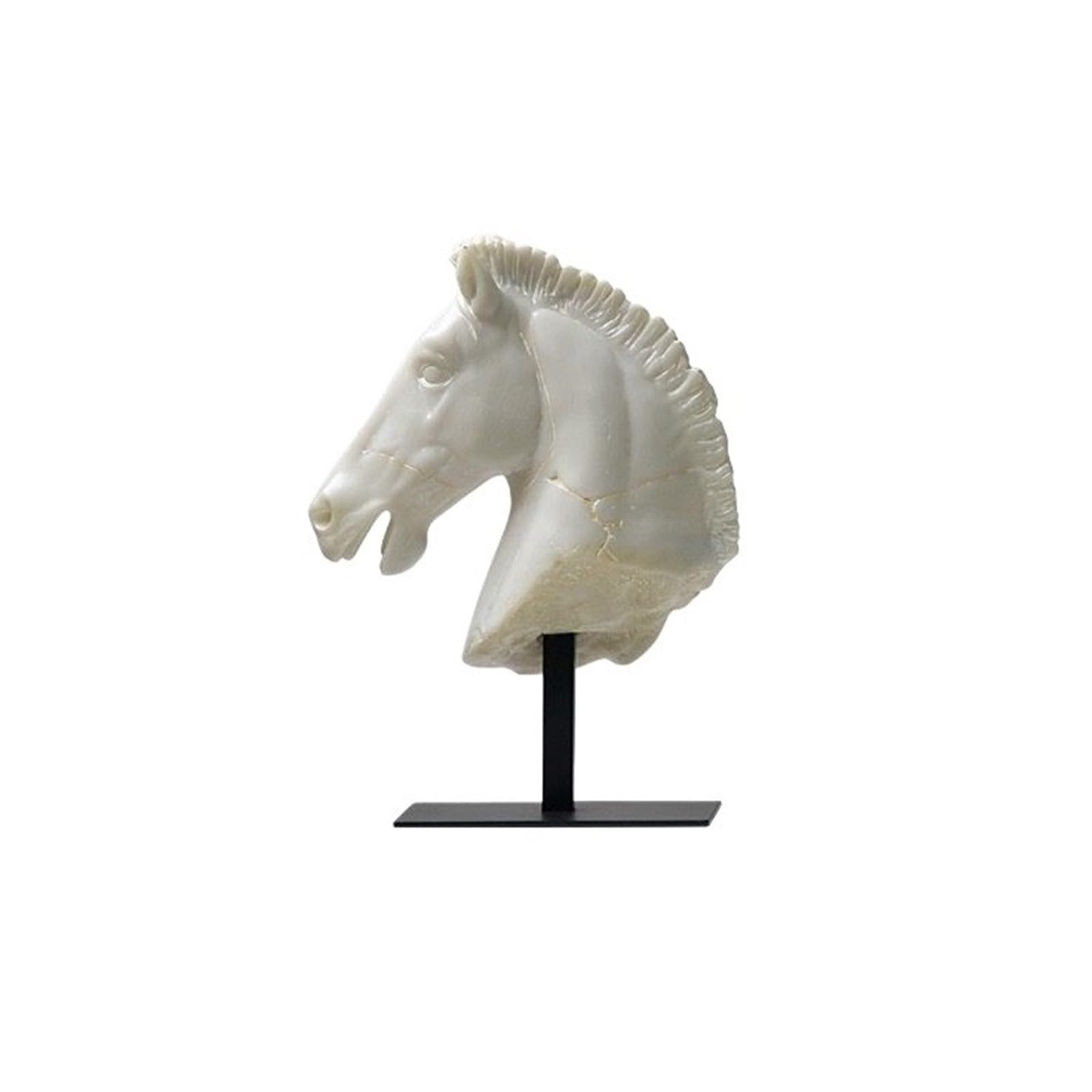 AILIUXIAOYAN Home Hecor Living Room Decoration Resin Sculpture Minimalist Vintage Style Creative Art Horse Figurine(White)