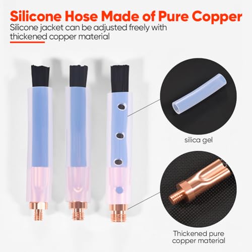 Image of M8 5PCS Weld Bead Cleaning Brush, Copper Head Weld Brush for Welding Bead Seam Polishing Machine - weld cleaning brush (M8-5Pcs)