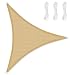 SONGMICS Vela Ombreggiante, 4,9 x 4,9 x 4,9 m, Tenda a Vela Triangolare, Schermo UV, per Patio, Cortile, Giardino, Terrazza, Attività all'Aperto, Giallo Sabbia GSS005Y01