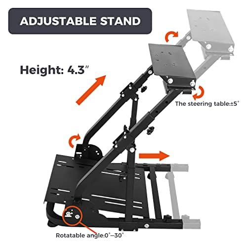 Vista 4 de Hottoby G920G29 Racing Wheel Stand fit for Logitech G27G25G923 Gaming Wheel Stand fit for ThrustmasterPCPS4 Racing Simulator Frame Compatible,Wheel