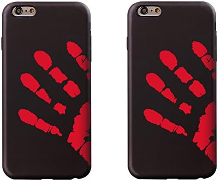 Thermal Sensor Compatible with iPhone 7 Case iPhone 8 Case(4.7Inch) Magical Color Changing Thermal Sensor Fluorescent Thermal Heat Induction Scratch-Resistant Matte Back Case-2 Black