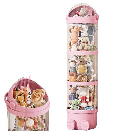 Zoo en peluche rangement vertical transparent 51x11" avec boucle et couvercle