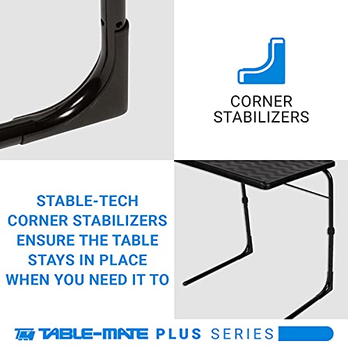 Table de lit pliante XL Table-Mate ergonomique noire pour manger devant la télé