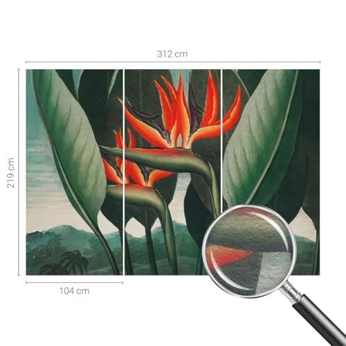 Papier peint intissé fleurs exotiques mural grand format