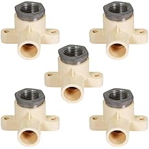 Midline Valve TTDQE012-OM-5 Female x CPVC Drop Ear Elbow Transition Pipe Fitting; Durable Over Molded One-Piece Design; 1/2 in.; Plastic 5 Pack