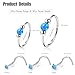 5PCS Stainless Steel Nose Rings Set for Women Men (Blue Opal)