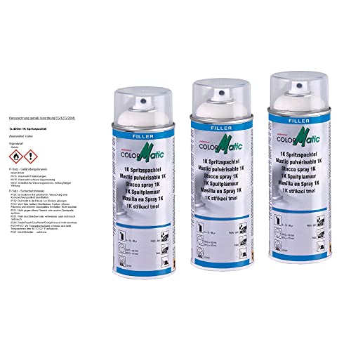 COLORMATIC 3x 400ml 1K Spritzspachtel