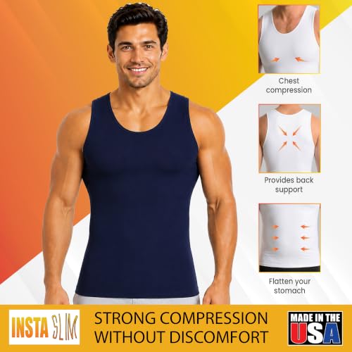 Image of Insta Slim - Made in USA 3 Pack Compression Muscle Tank Body Shapers for