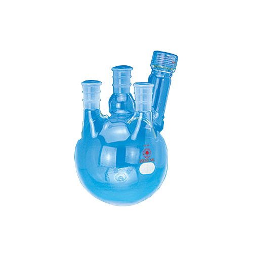 9837-14 Round Bottom Reaction Vessel Flask, Four Neck, 1000 mL Capacity, #36 Center, 24/40 Side