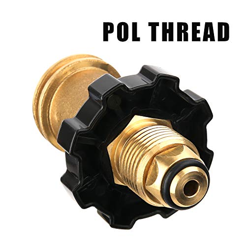 Solimeta Universal Fit Propane Tank Adapter Converts POL Thread to QCC1 Thread, Propane Hose Adapter