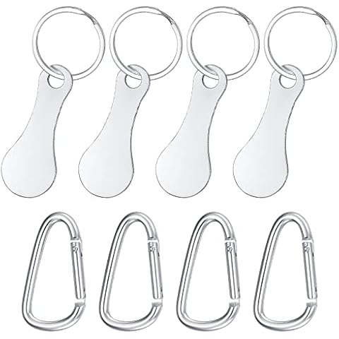 Extractor de Carro de la Compra de Acero Inoxidable con Llavero Cover