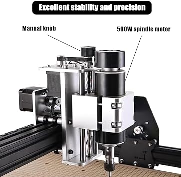 Desktop CNC Router Machine for Wood and Metal Engraving, High-Power Milling and Cutting Tool for Woodworking, Plastic, and Acrylic Projects