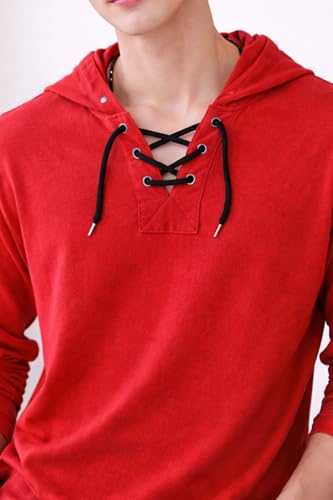Image of Men's Cotton Blend Regular Fit Hooded Neck T-Shirt