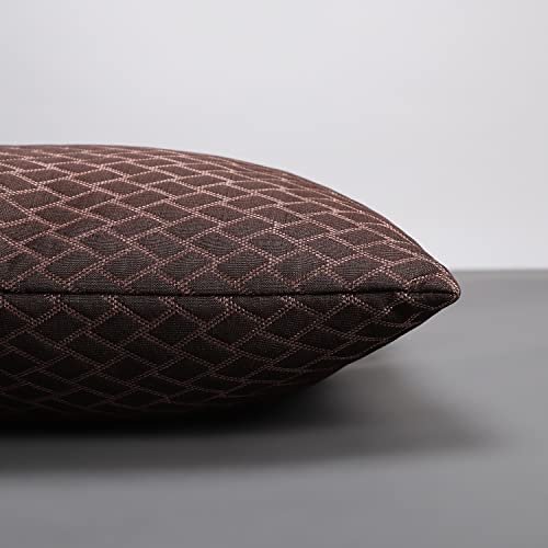 Image of LA VERNE Luxury Premium Cloth Microfibre Blown Technology Filled Sofa Cushion Filler Pack of 5 (16 inchX16 inch) (Brown)
