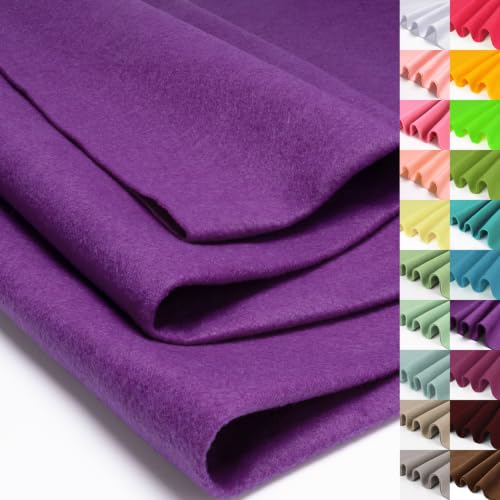 Image of XSEINO Soft Felt Fabric, Large Single Piece, 36x72 Inch, 1.4mm Thick Fuchsia Purple Nonwoven Felt for DIY Crafts, Sewing and Patchwork