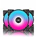Feixunfan Chłodnica procesora chłodzącego procesora 12 cm 12 V 4-pinowe FRGB PWM ciche wentylatory chłodzące 120 mm RGB wentylator chłodzący procesor (kolor: czarny, rozmiar: jeden rozmiar)