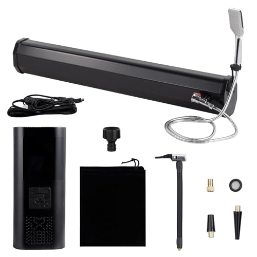 8 Gallon Pressurized Water Tank, Portable Camping Showerhead Roof Solar Shower, S-U-V Water Tank for Overlanding, Water Storage, Outdoor Activities Water Supply