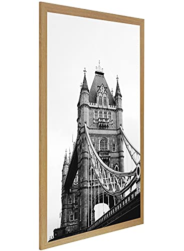 New Premium Designed Maxi Frame,61x91.5cm-EtonWood, 24 x 36 Inches Approx. Perfect for Wall Gallery Portrait Landscape Art Decor with Heavy Duty Backing and Shatter-Resistant Styrene (Oak) - Image 4