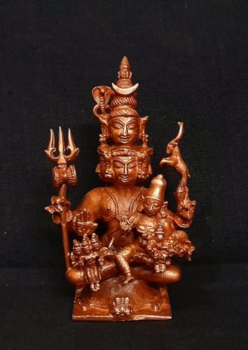 Image of Panchamukha Shiva Murti Copper Idol - 4 in - Pack of 1