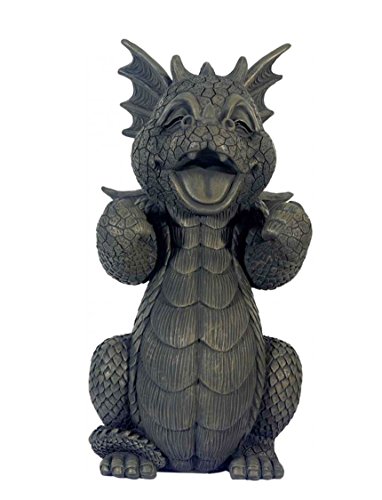 Preisvergleich Produktbild Gartendrache "Juhuuu..."! Garten! Figur! Gargoyle! Jubeln!