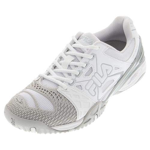 Fila Women`s Cage Delirium Tennis Shoes White and Metallic Silver (6)