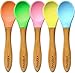 BUABI Set de cucharas de bambú y silicona, para bebé. Producto Ecológico y sin BPA