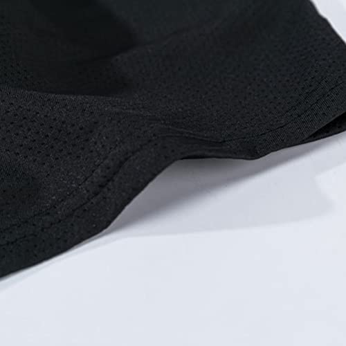 Naroote Calções de ciclismo masculinos, cintura de compressão larga acolchoada absorvente de secagem