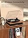 Vinyl Record Player with Built-in Speakers Bluetooth Record Player Support Bluetooth in & Out High Fidelity 3-Speed Turntable with AT-3600L Magnetic Cartridge Support RCA Output Auto Stop Walnut