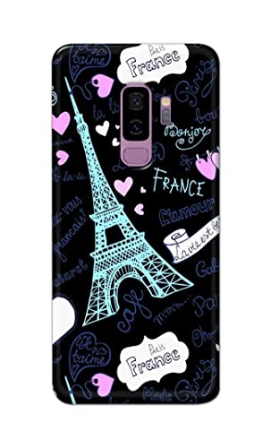 Image of PRINTFIDAA Lovers Famous Place Eiffel Tower in Paris Printed Designer Hard Back Case Cover for Samsung Galaxy S9 Plus, G965F, G965F /DS, G965U, G965W, G9650 -(SF) MVN1003