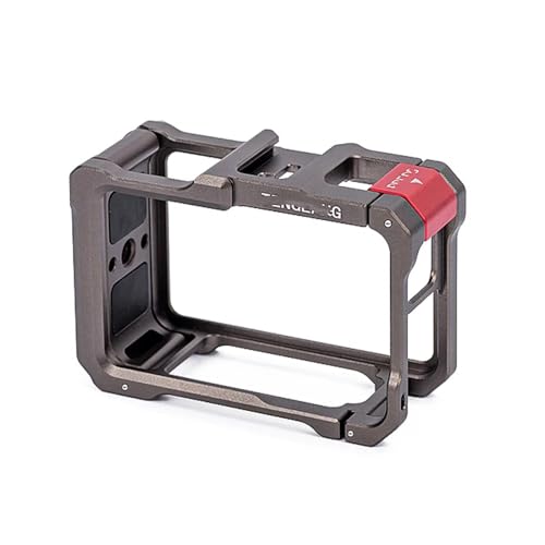 For DJI OSMO ACTION 5Pro 4 3用 フル保護フレームケース クイックリリース コールドシュー付き 1/4穴メタルケージ for DJI Action 3 4 5pro用 アルミ合金製ウサギケージ