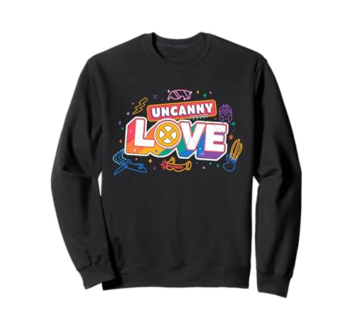 Sweat Marvel X-Men Uncanny Love Pride pull imprimé multicolore pour fan de comics