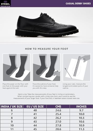 Image of Symbol Premium Mens Smart Casual Derby Leather Shoes