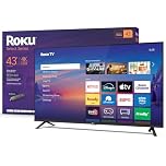 Roku Smart TV 2026 – 43-Inch Select Series, 4K HDR TV – Roku TV with Voice Remote – Flat Screen LED Television with Wi-Fi for Streaming Live Local News, Sports, & Movies – Bluetooth Headphone Mode