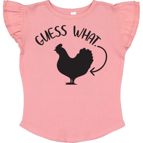 inktastic Funny Guess What Toddler Flutter Sleeve T-Shirt 4T Mauve 47847