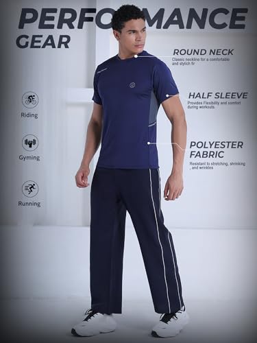 Image of CHKOKKO Gym T Shirts for Men Workout Quick Regular Dry Fit Sports Tshirt for man Breathable Moisture-Wicking Half Sleeve Round Active wear Running Boys T Shirt