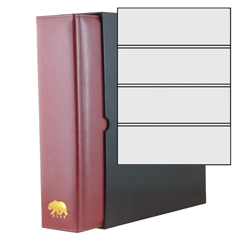 Ursae Minoris Estate Library Deluxe 4 Q-Ring Large Format Binder for Up to 400 Modern US, Canada, Me