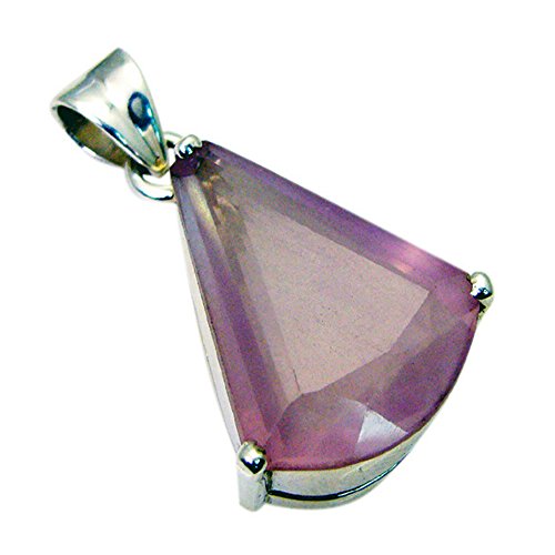 Chakra guérison quartz rose pendentif trillion argent femme vertus