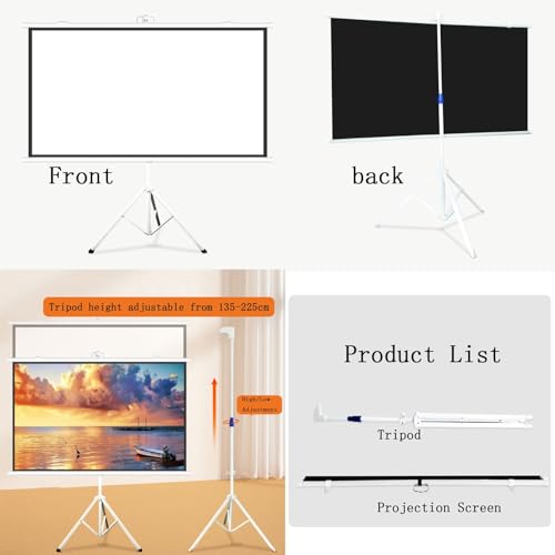 Pantalla de proyección con soporte de 72 pulgadas 16:9 miniatura 3