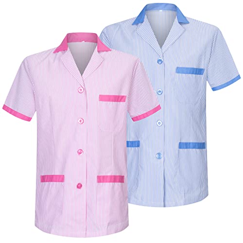 MISEMIYA - Paket 2 Einheiten - Medizinische Uniformen Unisex Top Krankenschwester Krankenhaus Berufskleidung W820 - X-Large, Mixto
