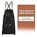 Rtcimoic Men's Canvas Tool Apron with Pockets, Heavy Duty Multi-Pocket Work Apron for Woodworking Gardening Bartender, Adjustable Chef Apron for Men Women Kitchen Workshop (Black)
