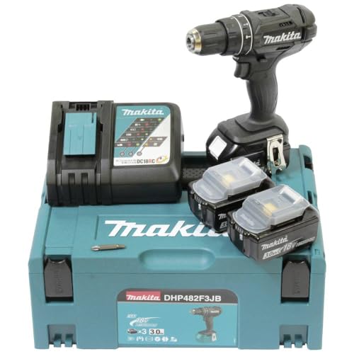 Perceuse à percussion 18 V LXT Black Edition (3x3,0 Ah) en Makpac - MAKITA DHP482F3JB