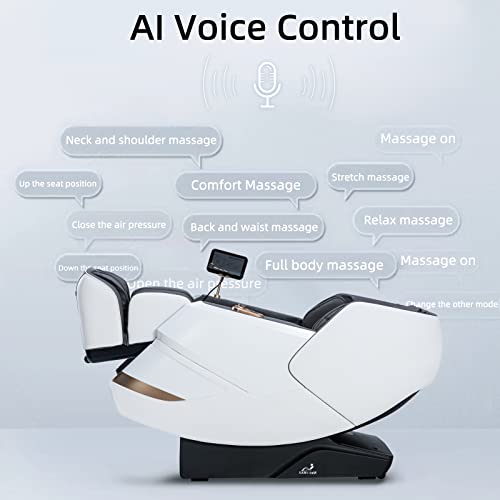 MassaMAX Massage Chair, Full Body SL Track Electric Recliner with Zero Gravity, Shiatsu Massage, Fully Assembled, Ideal for Home and Office (Beige) - Image 8