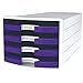 Produktbild HAN Schubladenbox, Weiß / Lila, 4 Schubladen, 1013-57
