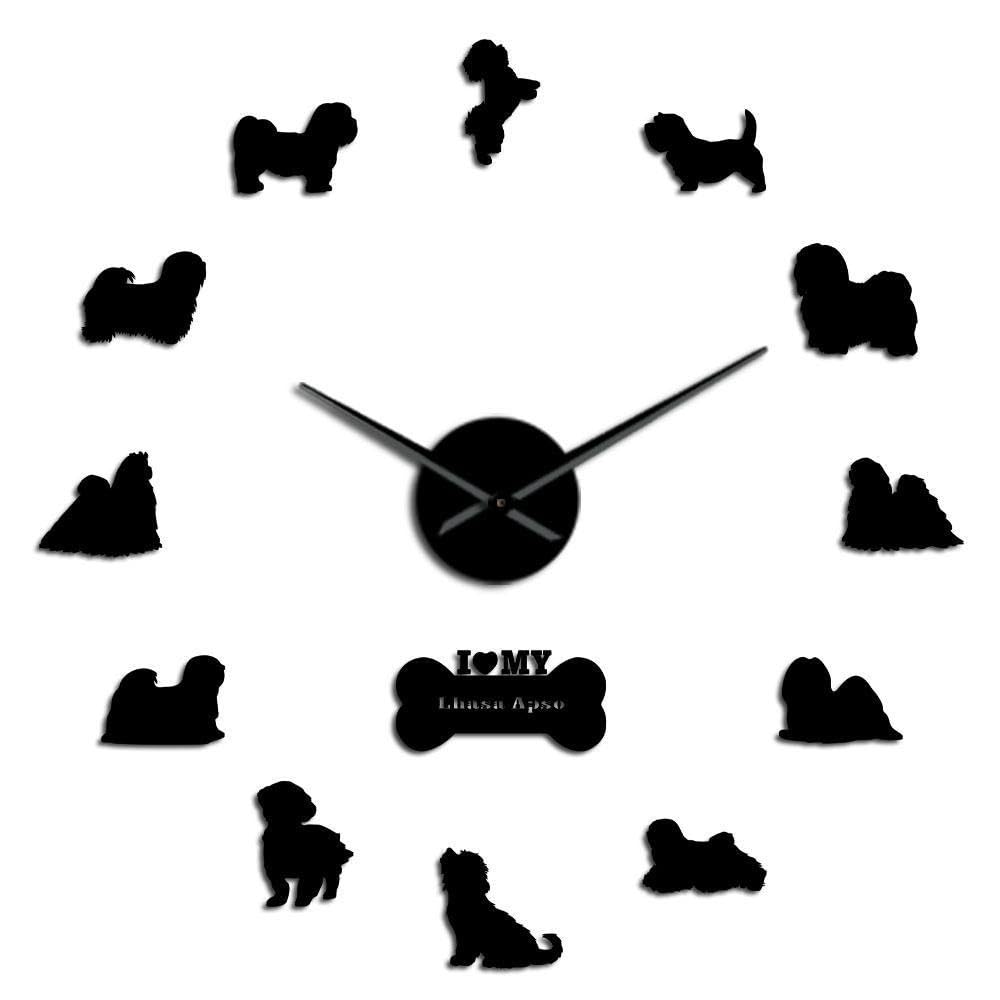 Kit d’Horloge Acrylique Chien Lhassa Apso cadeau idéal original pour passionnés de canidés