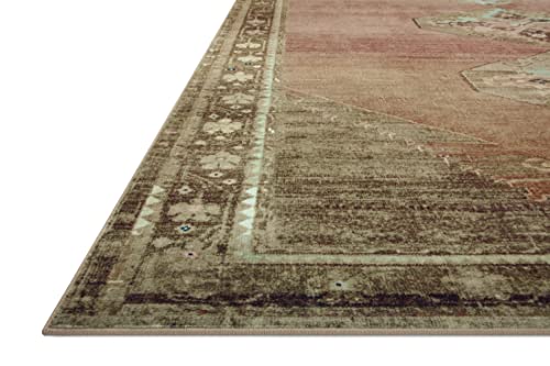 Magnolia Home By Joanna Gaines X Loloi Sinclair Collection Sin-06 Clay / Tobacco 7'-6" X 9'-6" Area Rug #TOP6
