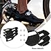 3 Pieces Bike Cleats Compatible Convenient Stable Repair Adjustable Height Bicycle Pedals Black