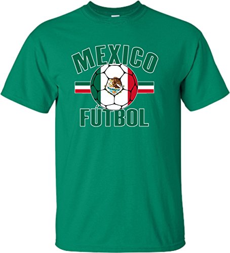 Go All Out XXX-Large Kelly Green Adult Mexico Futbol Mexico Soccer Football T-Shirt