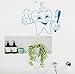 Stickers muraux Dent Dents Autocollant Dentiste Decalque La Fée Des Dieux Affiche Vinyle Art Stickers Muraux Décor Murale Dents Autocollant 52X58Cm