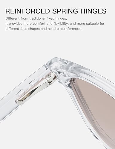 TIJN Blue Light Blocking Glasses for Women Men Clear Frame Square Nerd Eyeglasses Anti Blue Ray Computer Screen Glasses