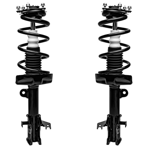 Image of Detroit Axle - FWD Front 12pc Struts Kit for 12-14 Honda CR-V, Tie Rods Front and Rear Struts & Coil Spring Sway Bars 2012 2013 2014 Replacement Suspension